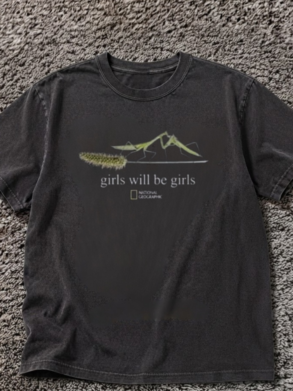 Mantis Graphic Tee National Geographic Nature T-Shirt Black